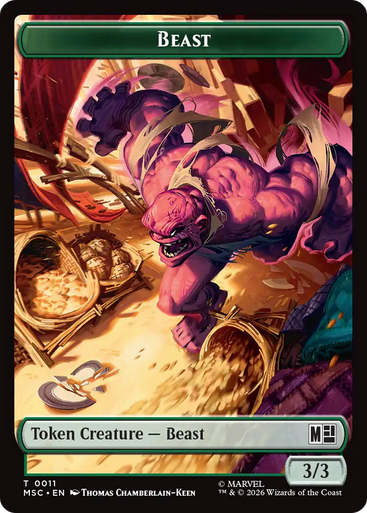 Marvel Super Heroes Commander - Beast (#11) Token | Marvel Super Heroes Commander、Magic: The Gathering、kayou