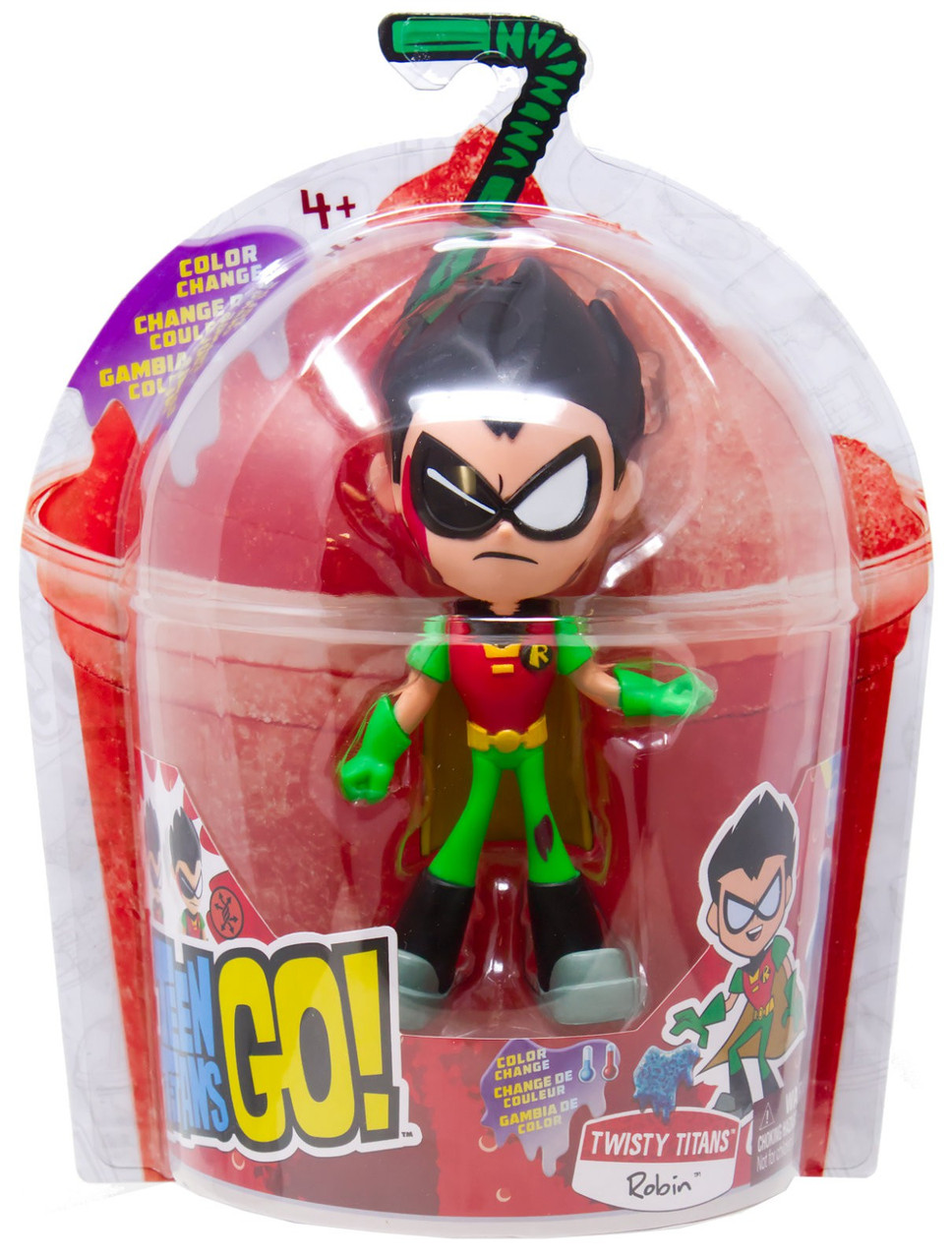Teen Titans Go! DC Twisty Titans Color Change Robin 6-Inch Bendable Figure、ToyWiz、kayou
