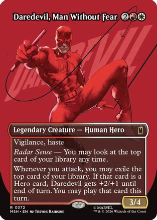 Daredevil, Man Without Fear (Borderless) (0372) (MSH-372) - Marvel Super Heroes、Wizards of the Coast、kayou