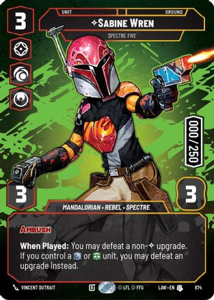 Sabine Wren - Spectre Five (Serialized) (874) - A Lawless Time Foil、Fantasy Flight Games、kayou
