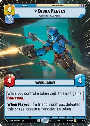 Koska Reeves - Warrior of Mandalore (Hyperspace) (343) - Ashes of the Empire、Fantasy Flight Games、kayou