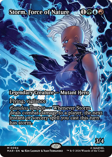 Storm, Force of Nature (Borderless Source Material Foil) | Marvel Universe、Magic: The Gathering、kayou