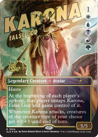 Karona, False God (Rainbow Foil) (SLD-1624) - Secret Lair Drop Series Foil、Wizards of the Coast、kayou