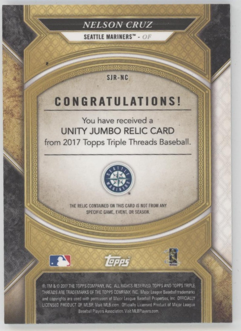 Nelson Cruz 2017 Topps Triple Threads Swatch 1/9 #SJR-NC、Collector Store LLC、kayou