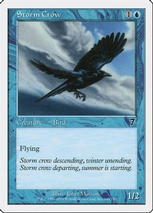 Storm Crow (7ED-100) - 7th Edition、Wizards of the Coast、kayou