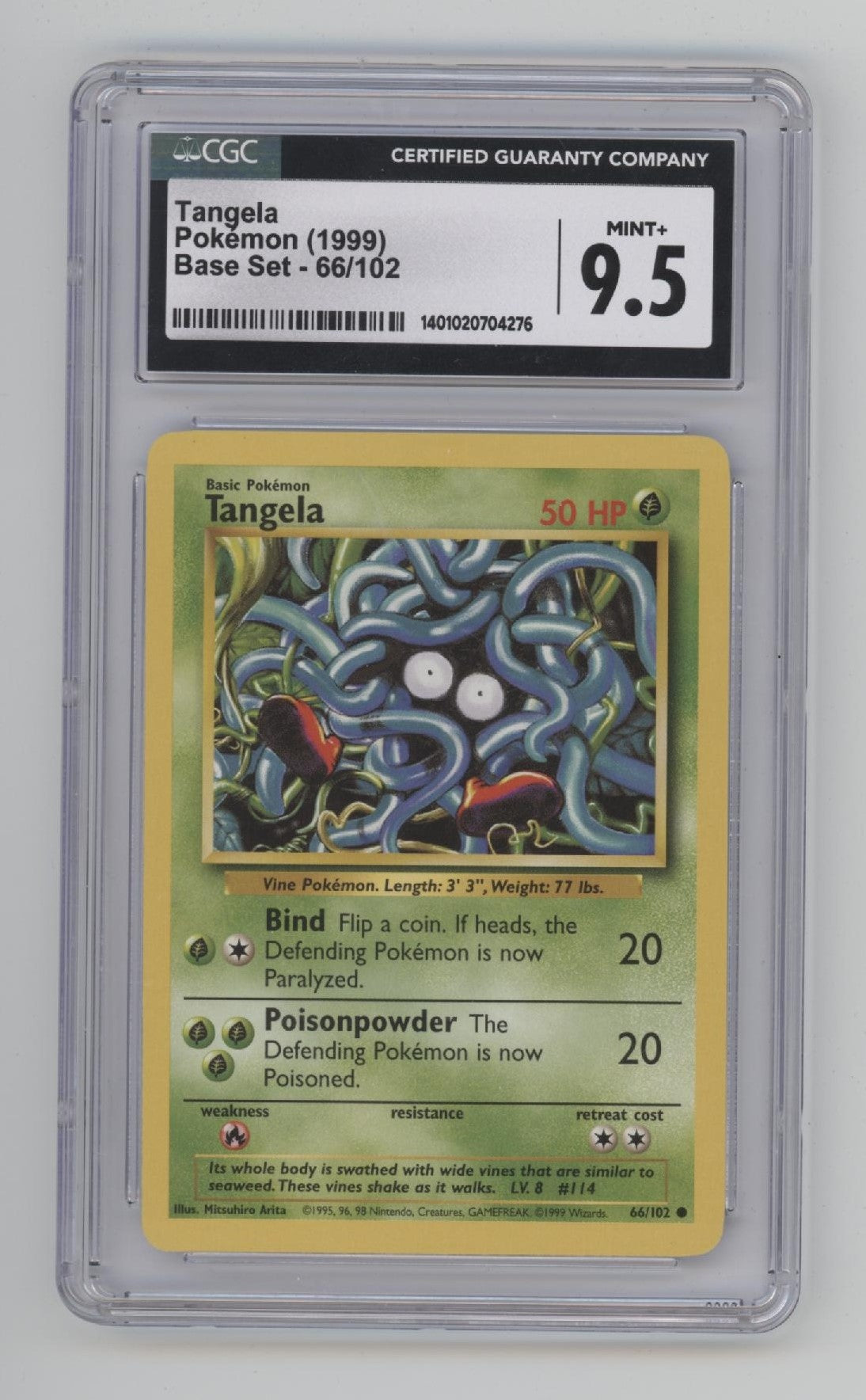 Tangela Pokemon Base Set #66 CGC 9.5、Collector Store LLC Gaming、kayou
