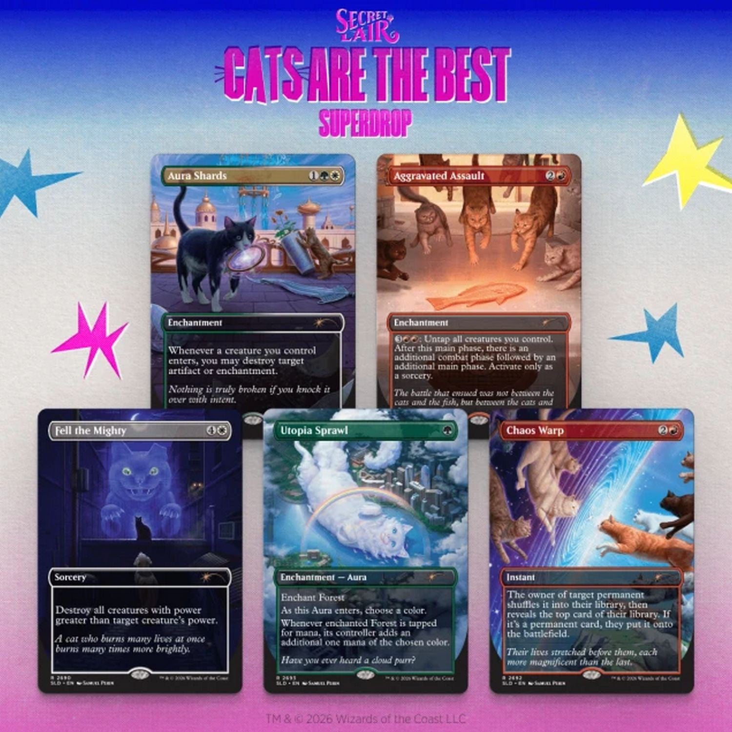 Magic the Gathering: Cats of Chaos Secret Lair、Magic the Gathering、kayou