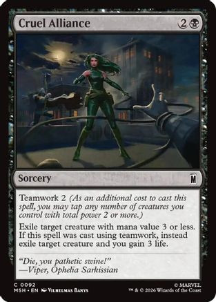 Cruel Alliance (MSH-092) - Marvel Super Heroes Foil、Wizards of the Coast、kayou