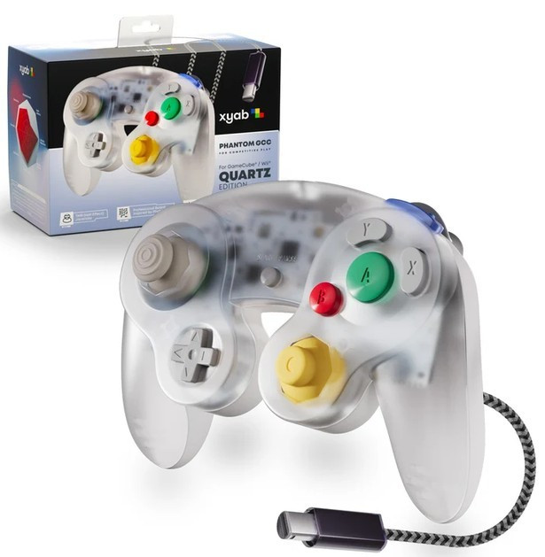 XYAB Nintendo Phantom GCC Quartz Edition V2 Wired Controller Game Cube、ToyWiz、kayou