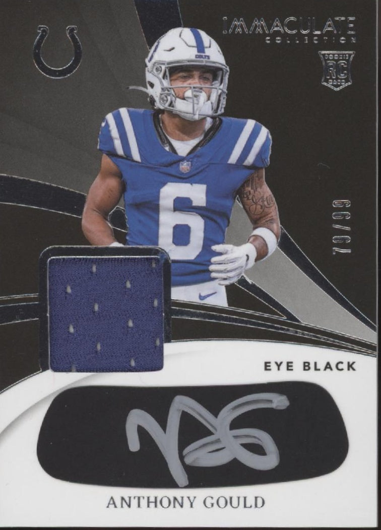 Anthony Gould 2024 Panini Immaculate Collection Eye Black Swatch RC Auto 76/99、Collector Store LLC、kayou