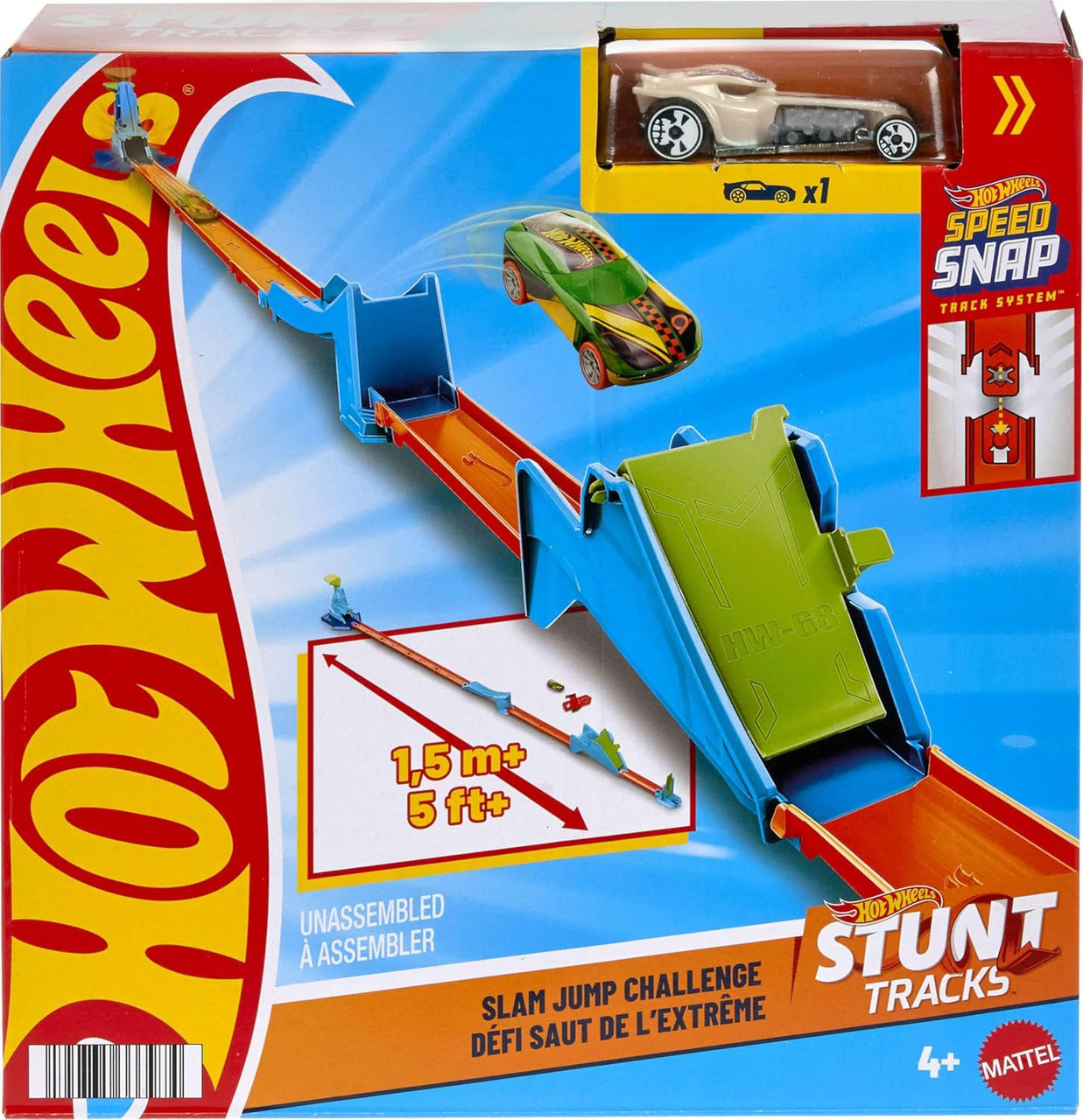 Hot Wheels Stunt Tracks Slam Jump Challenge Diecast Car Track Set、ToyWiz、kayou