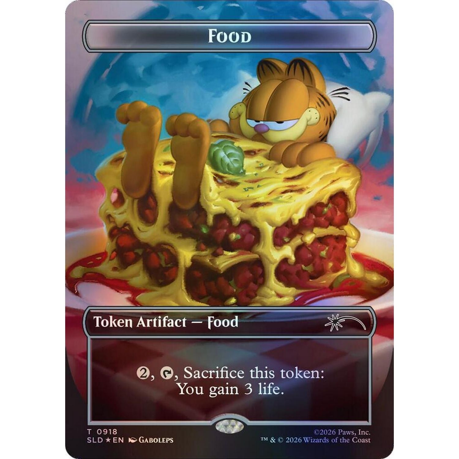 Magic the Gathering: Secret Lair x Garfield: Lasagna Food Token Foil Edition、Magic the Gathering、kayou