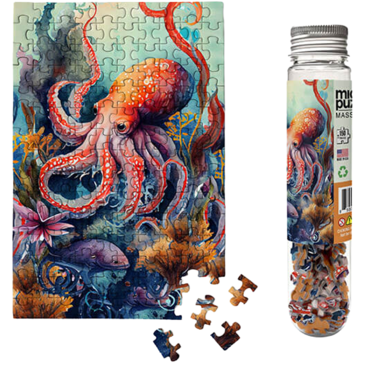 MicroPuzzles: Octopus - Marine Life (150pcs)、MicroPuzzles、kayou