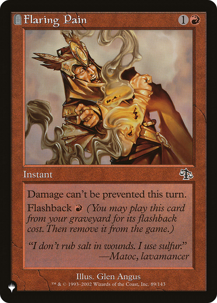 Flaring Pain (LIST-89/143) - The List: (tombstone)、Wizards of the Coast、kayou