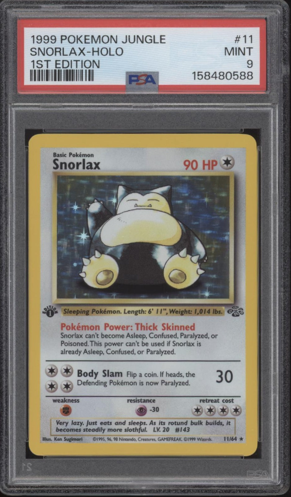 Snorlax Pokemon Jungle Holo 1st Edition #11 PSA 9、Collector Store LLC Gaming、kayou