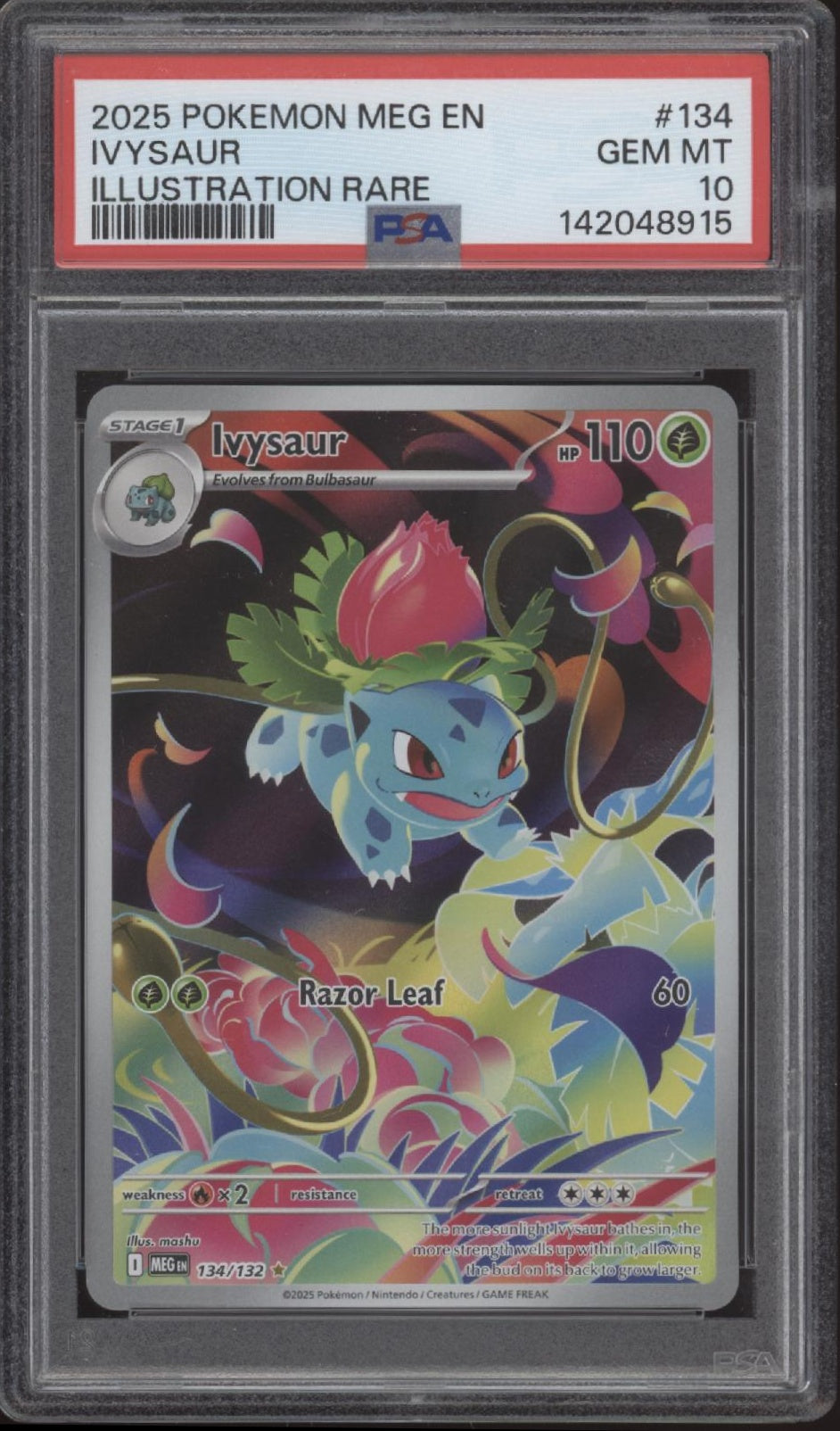 Ivysaur Pokemon Mega Evolution Illustration Rare #134 PSA 10、Collector Store LLC Gaming、kayou