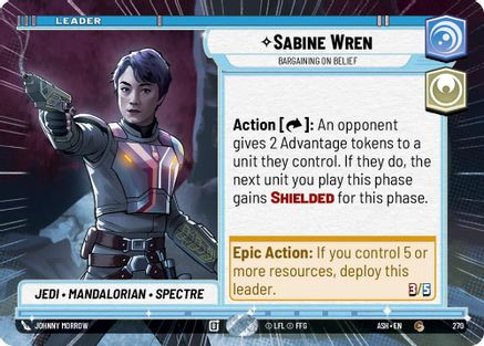 Sabine Wren - Bargaining on Belief (Hyperspace) (270) - Ashes of the Empire、Fantasy Flight Games、kayou