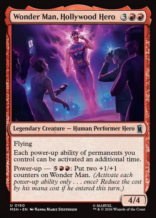MtG Marvel Super Heroes Uncommon FOIL Wonder Man, Hollywood Hero #160、ToyWiz、kayou