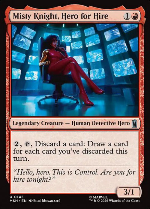 MtG Marvel Super Heroes Uncommon Misty Knight, Hero for Hire #145、ToyWiz、kayou