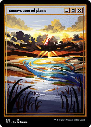 Snow-Covered Plains (PixelSnowLands.jpg) (Foil Etched) (SLD-325) - Secret Lair Drop Series Foil、Wizards of the Coast、kayou
