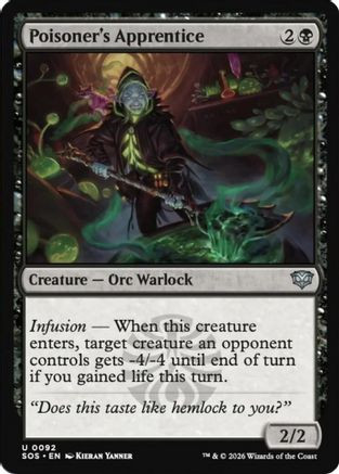 Poisoner's Apprentice (SOS-092) - Secrets of Strixhaven Foil、Wizards of the Coast、kayou