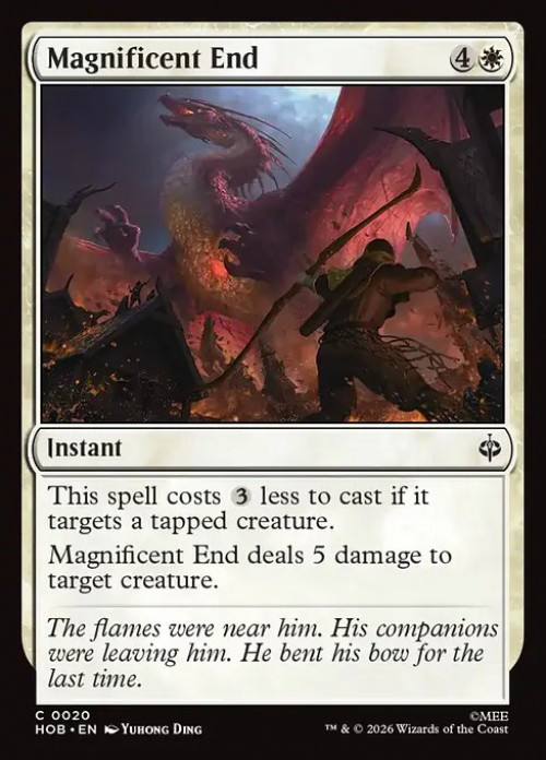 MtG The Hobbit Common FOIL Magnificent End #20、ToyWiz、kayou