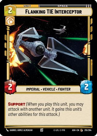 Flanking TIE Interceptor (215/264) - Ashes of the Empire、GameNerdz、kayou