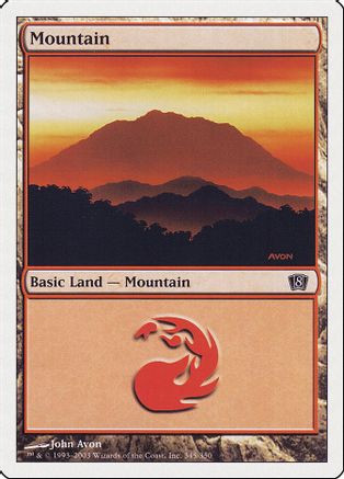 Mountain (345) (8ED-345) - 8th Edition、Wizards of the Coast、kayou
