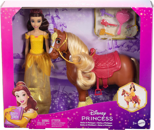 Disney Princess Beauty and the Beast Belle & Philippe 11.5-Inch Doll Set、ToyWiz、kayou