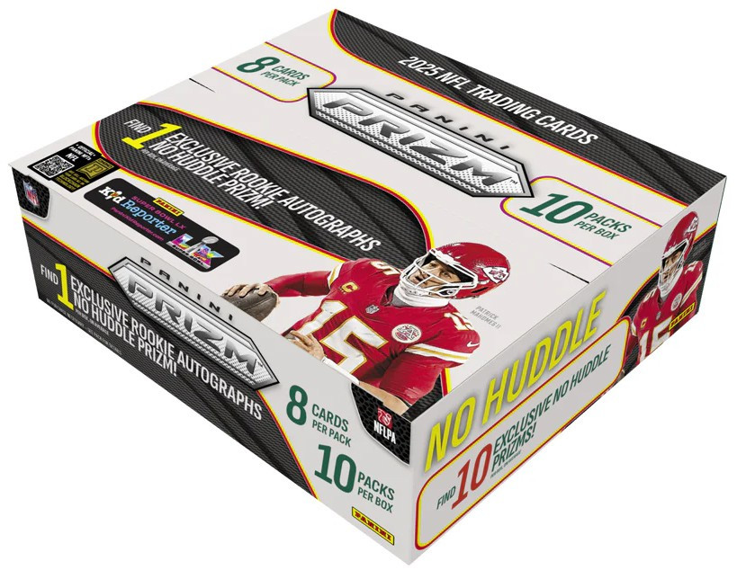 NFL Panini 2025 Prizm Football Trading Card NO HUDDLE Box 10 Packs、ToyWiz、kayou