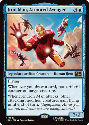Iron Man, Armored Avenger (Surge Foil) (MSC-033) - Commander: Marvel Super Heroes Foil、Wizards of the Coast、kayou