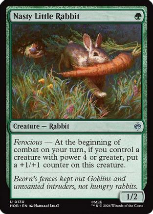 Nasty Little Rabbit (HOB-130) - The Hobbit Foil、Wizards of the Coast、kayou