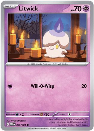 Litwick 36 - ME05 Pitch Black、The Pokémon Company、kayou