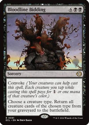 Bloodline Bidding (PPECL-091) - Promo Pack: Lorwyn Eclipsed Foil、Wizards of the Coast、kayou