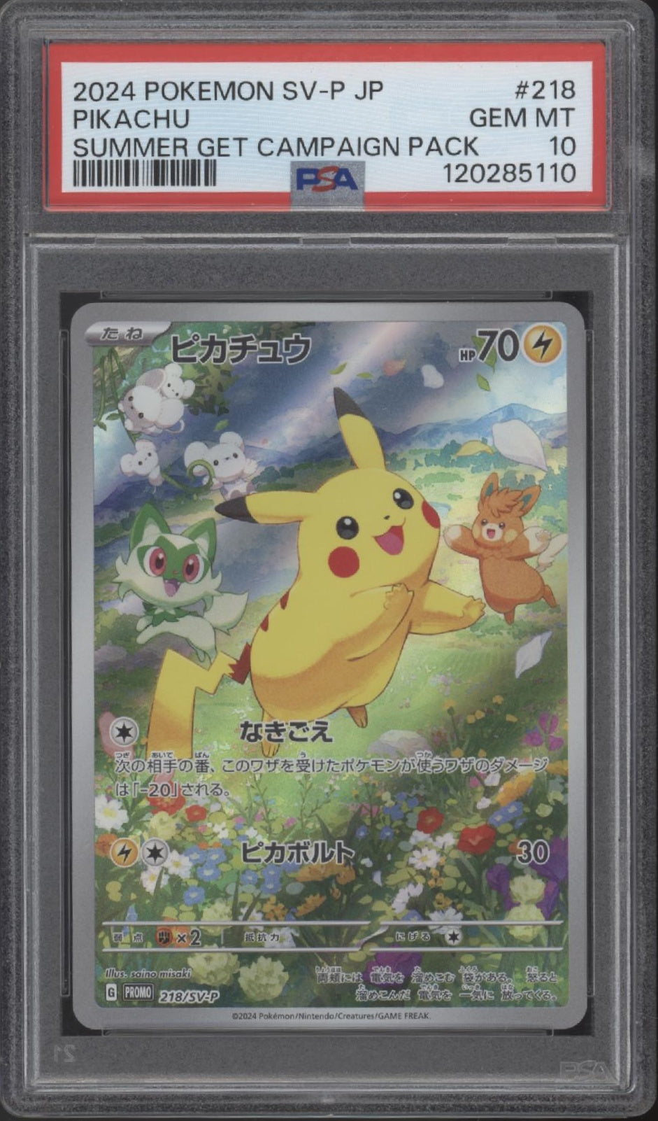 Pikachu Pokemon Summer Get Campaign Pack Japanese #218 PSA 10、Collector Store LLC Gaming、kayou