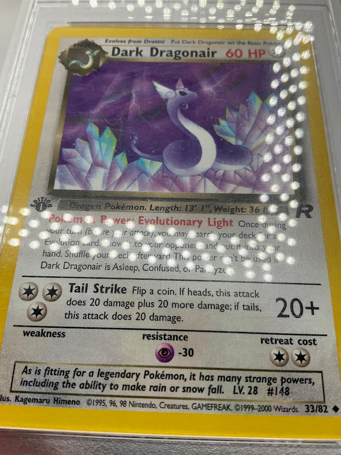 Dark Dragonair Pokemon Team Rocket 1st Edition #33 PSA 8、Collector Store LLC Gaming、kayou