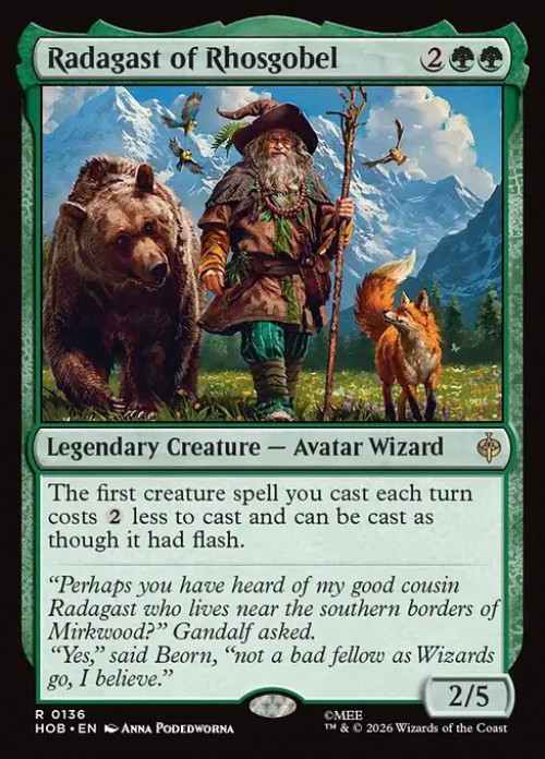 MtG The Hobbit Rare FOIL Radagast of Rhosgobel #136、ToyWiz、kayou