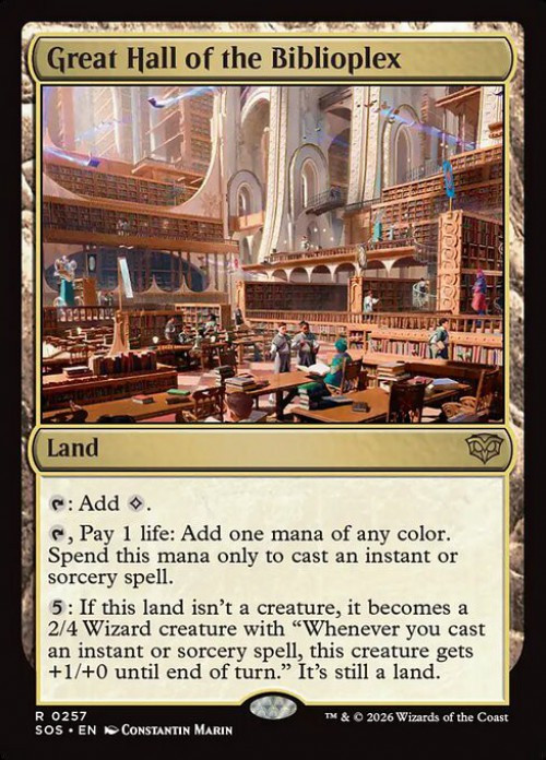 MtG Secrets of Strixhaven Rare FOIL Great Hall of the Biblioplex #257、ToyWiz、kayou