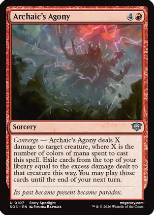 Archaic's Agony (SOS-107) - Secrets of Strixhaven Foil、Wizards of the Coast、kayou