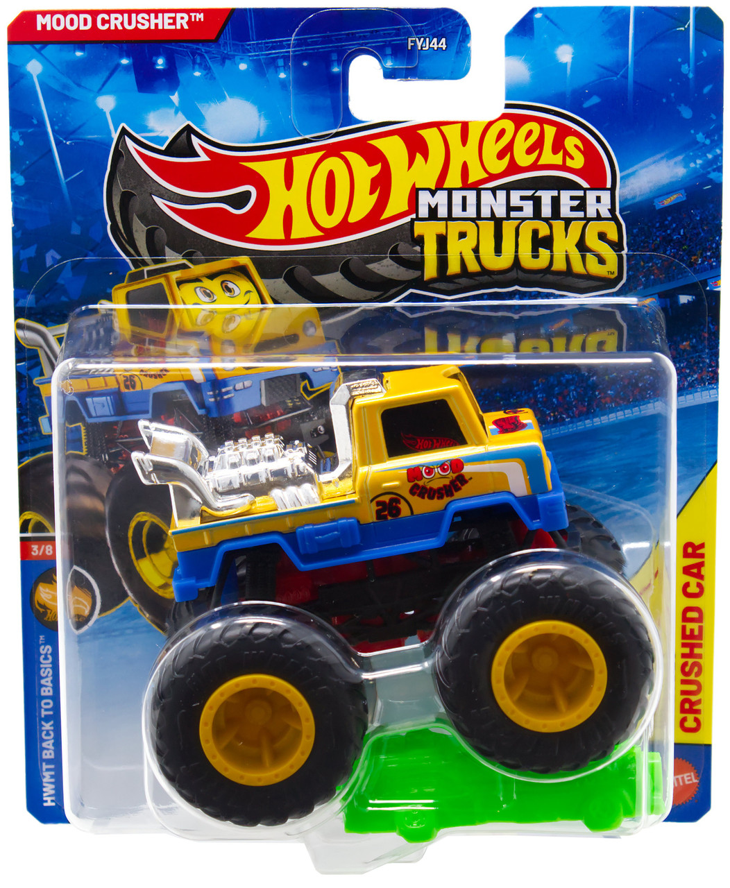 Hot Wheels Monster Trucks HWMT Back to Basics Mood Crusher Diecast Car、ToyWiz、kayou