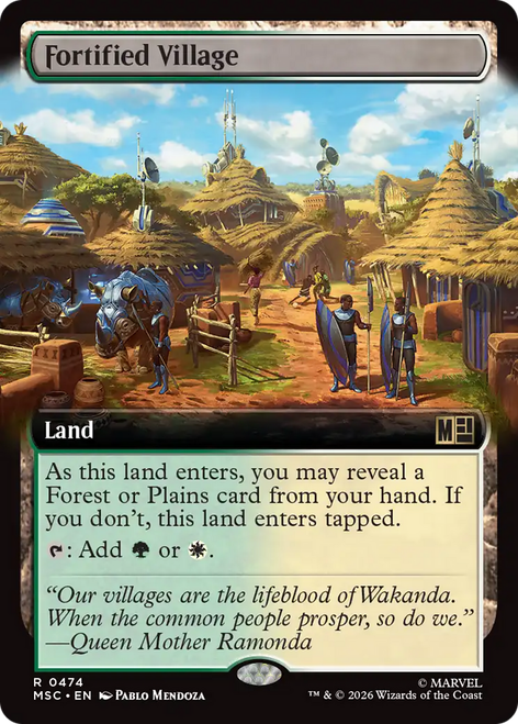 Fortified Village (Extended Art) | Marvel Super Heroes Commander、Magic: The Gathering、kayou