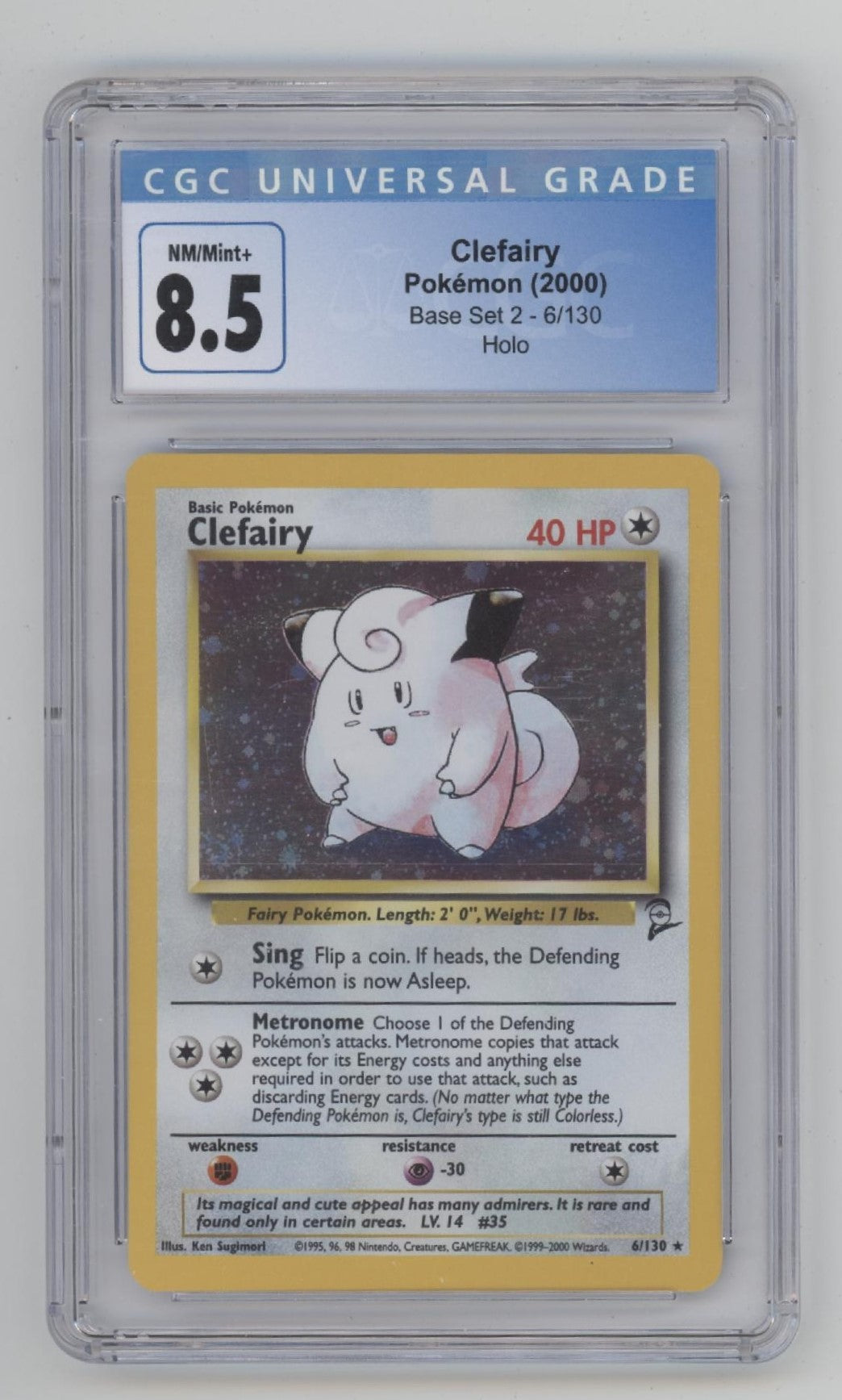 Clefairy Pokemon Base Set 2 Holo #6 CGC 8.5、Collector Store LLC Gaming、kayou