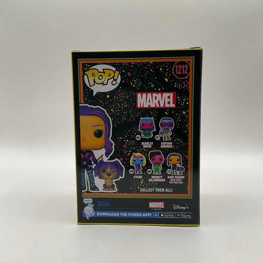 Kate Bishop with Lucky the Pizza Dog (Blacklight) Funko Pop! Marvel #1212 Target、Funko、kayou