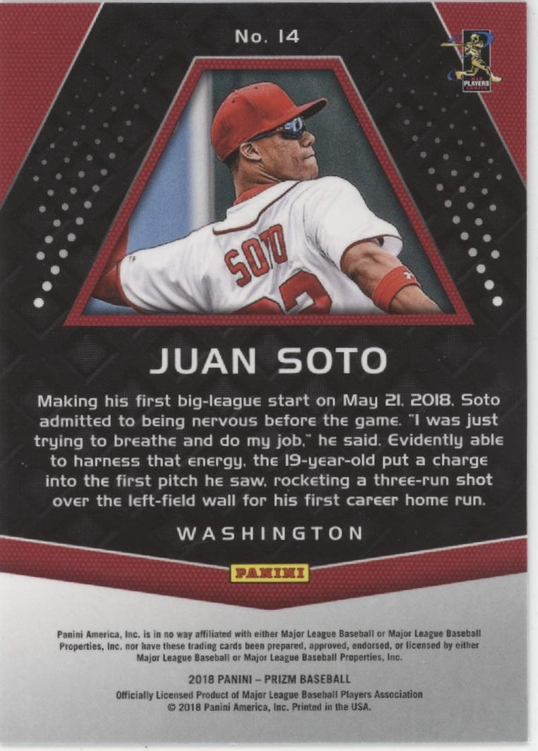 Juan Soto 2018 Panini Prizm RC #14、Collector Store LLC、kayou