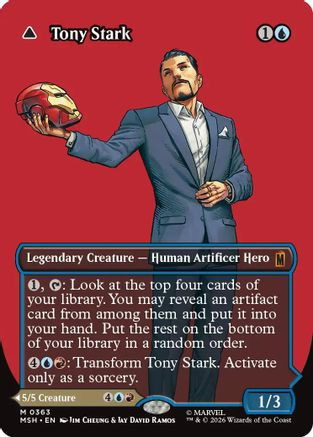 Tony Stark (Borderless) (0363) (MSH-363) - Marvel Super Heroes Foil、Wizards of the Coast、kayou