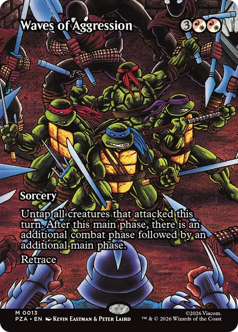 Waves of Aggression (Borderless Source Material) | Teenage Mutant Ninja Turtles Source Material、Magic: The Gathering、kayou