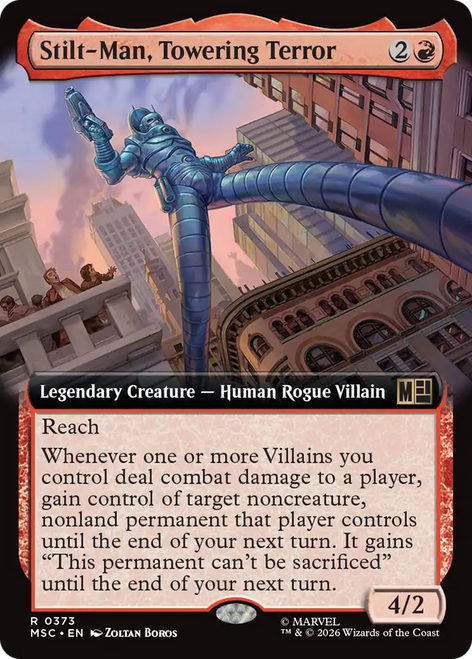 Stilt-Man, Towering Terror (Extended Art) | Marvel Super Heroes Commander、Magic: The Gathering、kayou