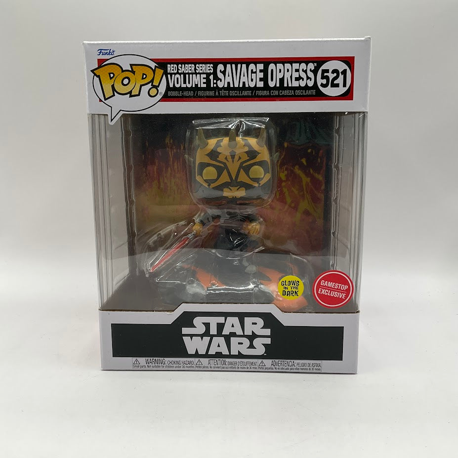 Red Saber Series Vol. 1 Savage Opress Funko Pop! Star Wars #521 GITD GameStop、Funko、kayou