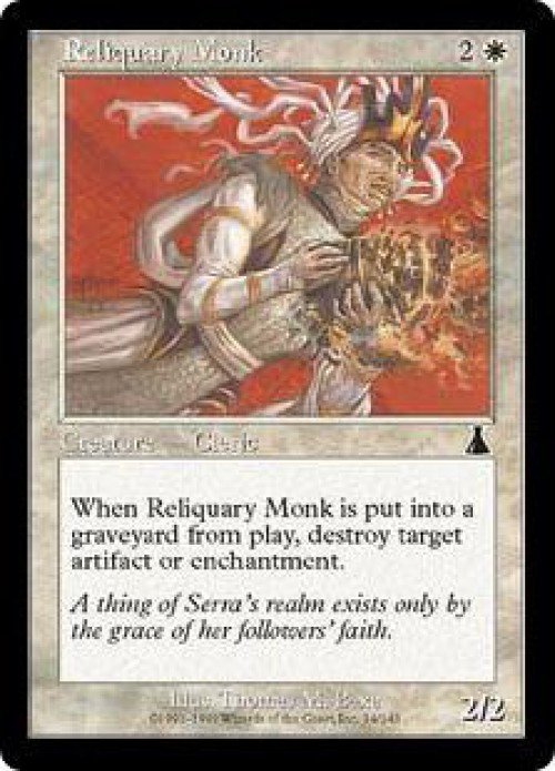 MtG Urza's Destiny Common Reliquary Monk #14 Moderately Played、ToyWiz、kayou