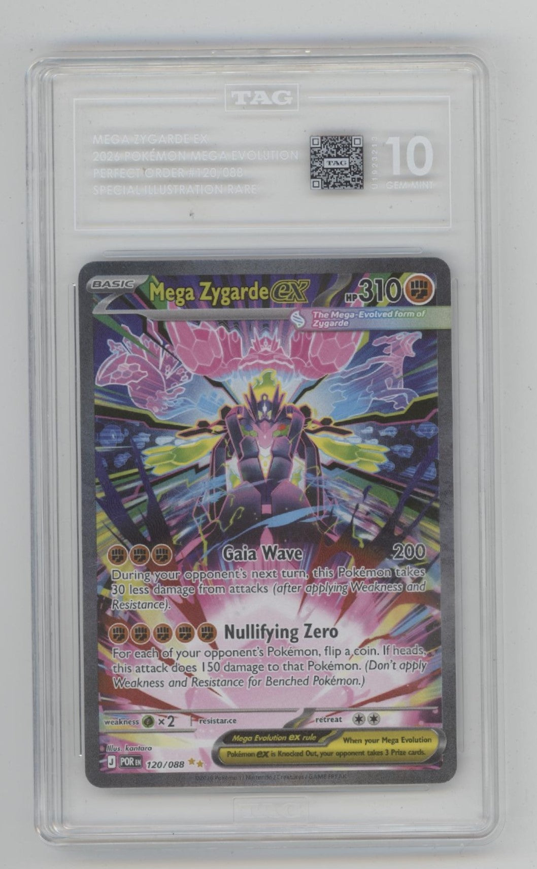 Mega Zygarde ex Pokemon Perfect Order Special Illustration Rare #120 TAG 10、Collector Store LLC Gaming、kayou
